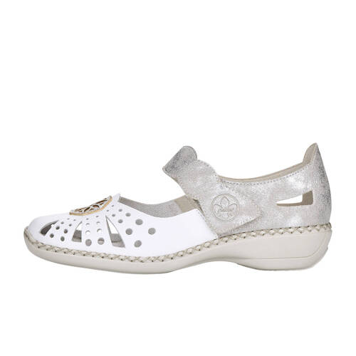 Rieker Women's White Half Shoes