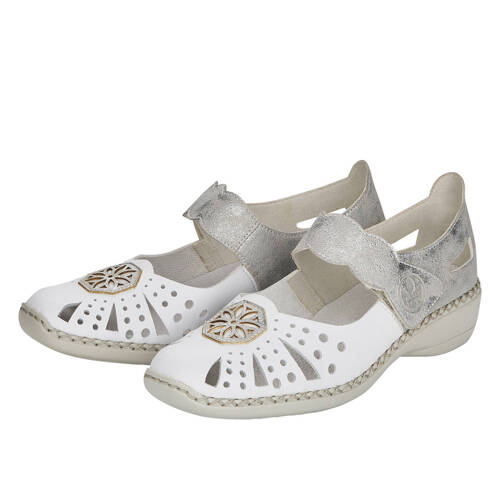 Rieker Women's White Half Shoes