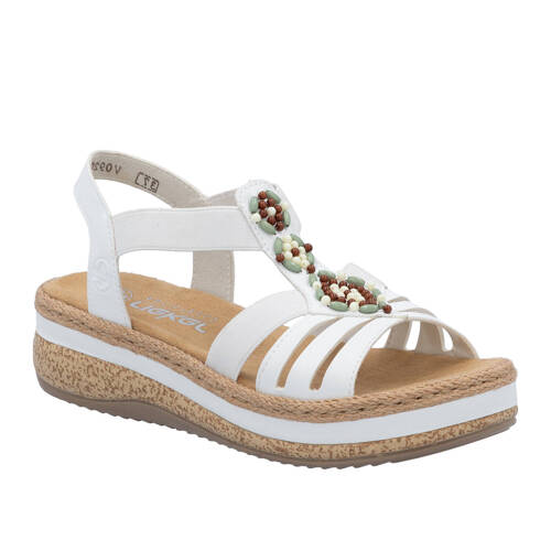 Rieker Women's White Sandals 