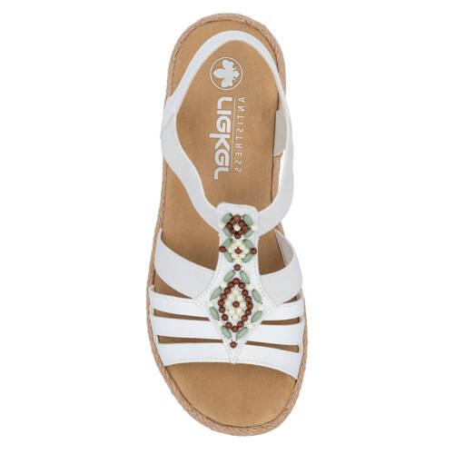 Rieker Women's White Sandals 