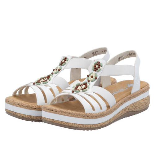 Rieker Women's White Sandals 