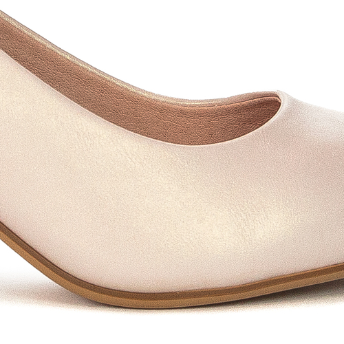 Sergio Leone Beige Pearl Pumps