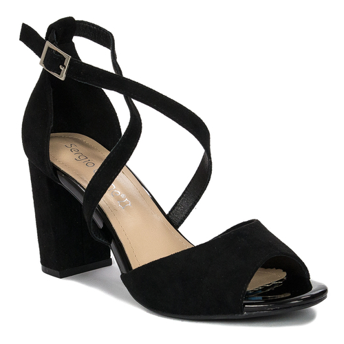 Sergio Leone SK865 Black Sandals