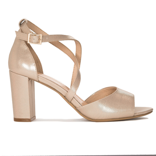 Sergio Leone SK865 Satin Gold Sandals