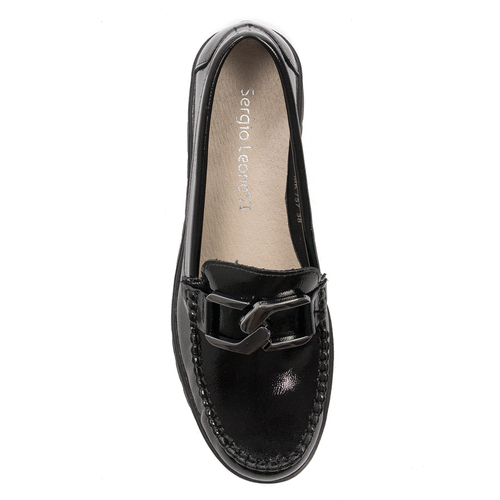 Sergio Leone Women's Black loafers shoes