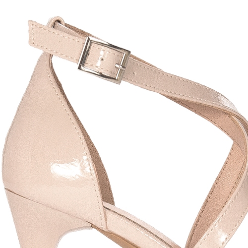 Sergio Leone Women's Sandals On A High Heel Beige