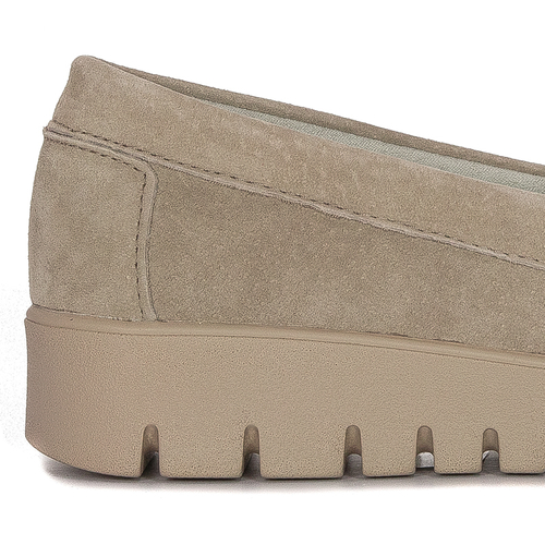 Shoes Loafers Suede Leather Filippo Beige