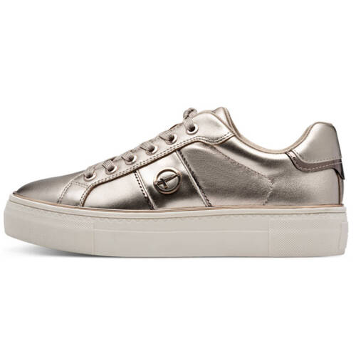 Tamaris Women's light gold platform sneakers