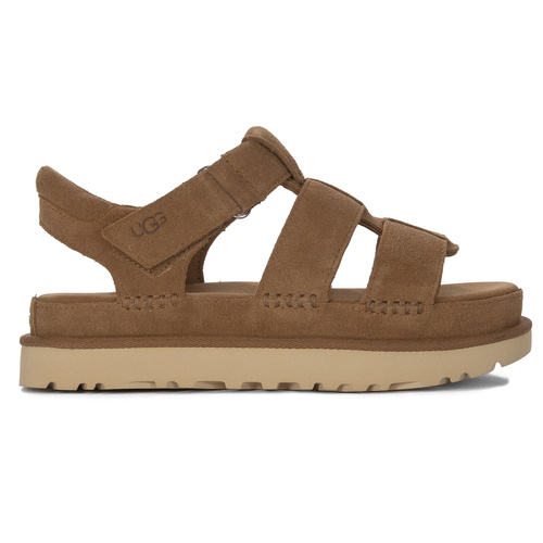 UGG Women's Leather Sandals Goldenstar Strap Brown