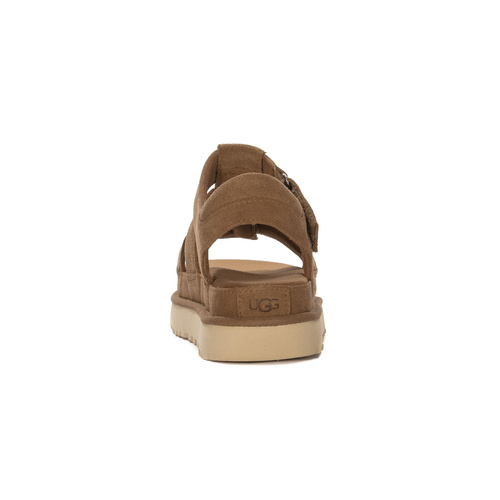 UGG Women's Leather Sandals Goldenstar Strap Brown