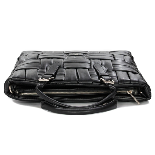 Women's Beige Bag Pepe Moll 232211 Plaited Negro