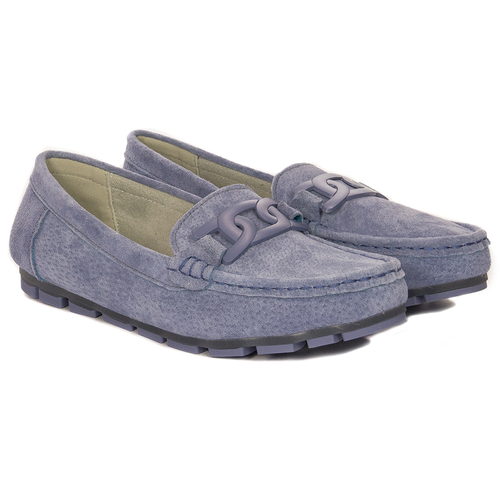 Women's Moccasins Filippo leather nubuck blue