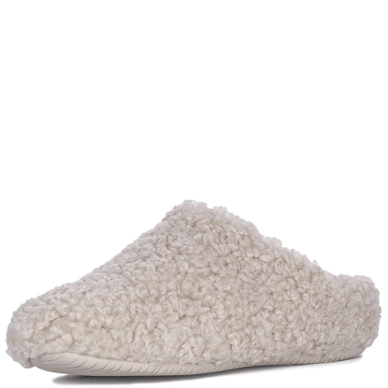 Verbenas Ocieplane Kapcie Damskie Domowe Baranek Beżowe YORKCURLY-BEIGE