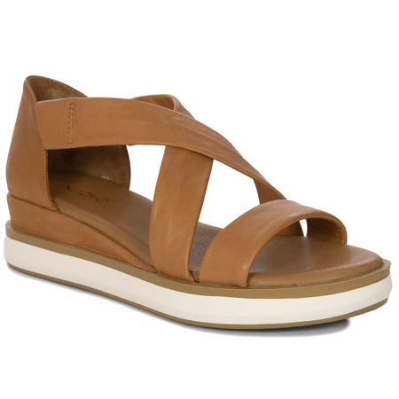  Inuovo Women's Leather Platform Sandals Brown