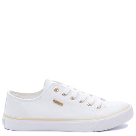 Big Star Classic Canvas Sneakers Golden Details White TT274772-WHITE