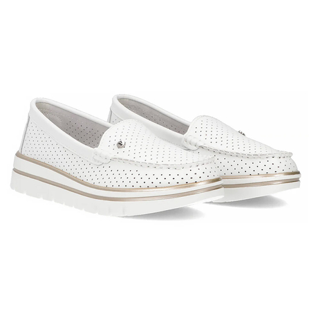 Filippo Leather White Low Shoes