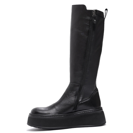 Maciejka Platform Knee-High Boots Warm-Lined Black 07111-01/00-8
