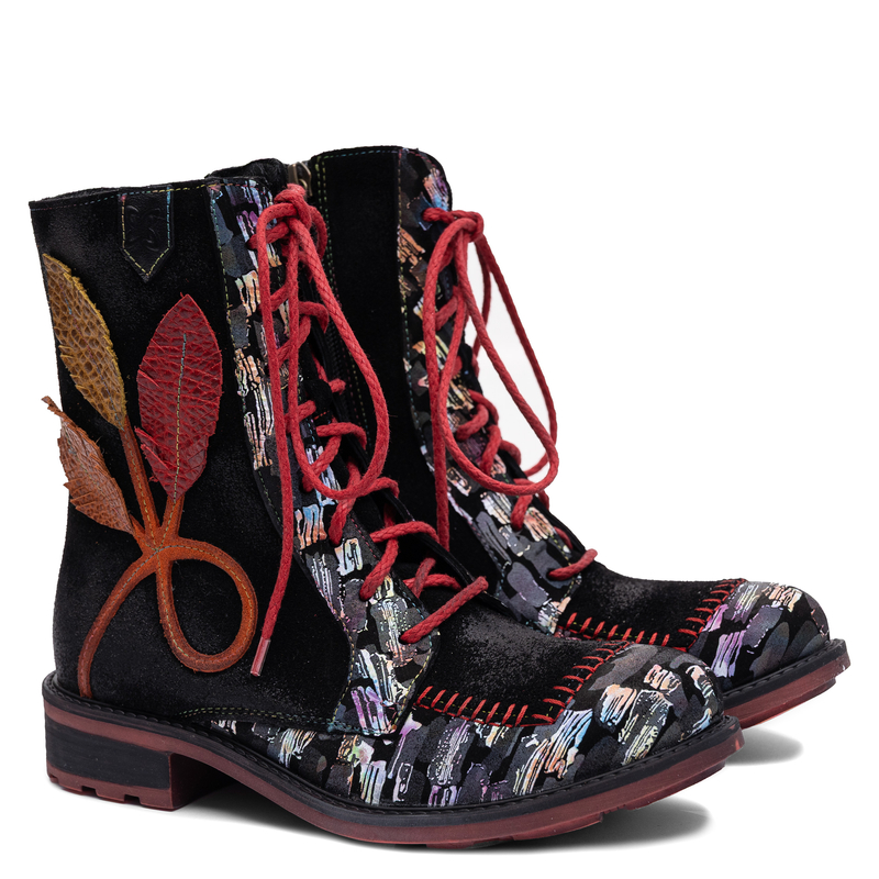 Maciejka Women's Leather Stylish Ankle Boots Multicolour 07608-39/00-8