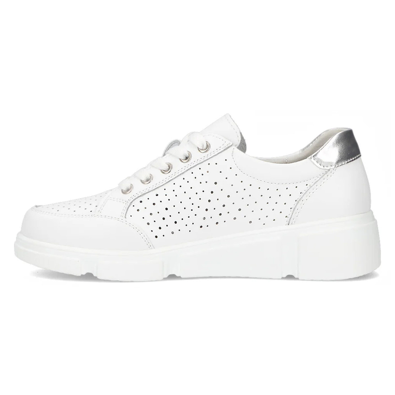 Filippo Leather White Low Shoes