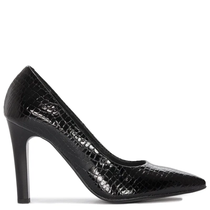Bioeco by Arka Women's leather black pumps shoes