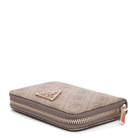 Guess Elegancki Zapinany Na Zamek Portfel Damski Beżowy SWSG7459140-LATTE
