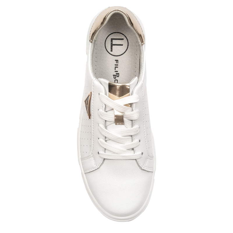 Filippo White Women's Leather Sneakers