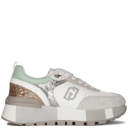 Liu Jo Sneakersy damskie Amazing 24 Purity Multicolor z cekinami
