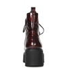 Maciejka Patent Ankle Boots Platform Burgundy 06762-23/00-6
