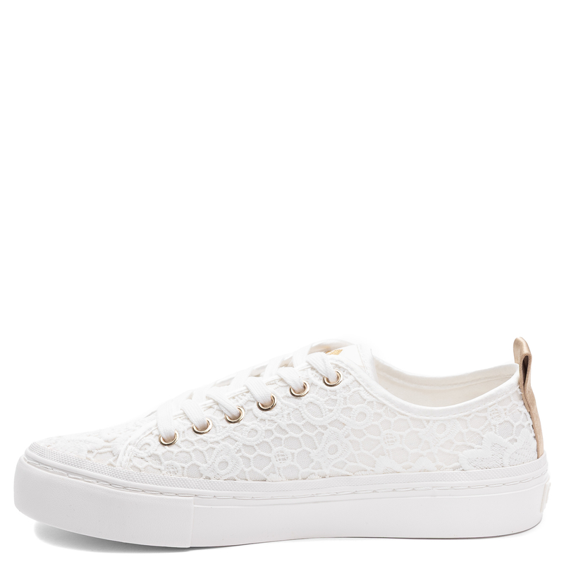 Lee Cooper Tkaninowe Trampki Damskie Koronka Białe LCW-26-02-4060L 