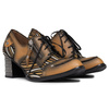 Maciejka Women's Lace-Up High-Heeled Shoes Yellow