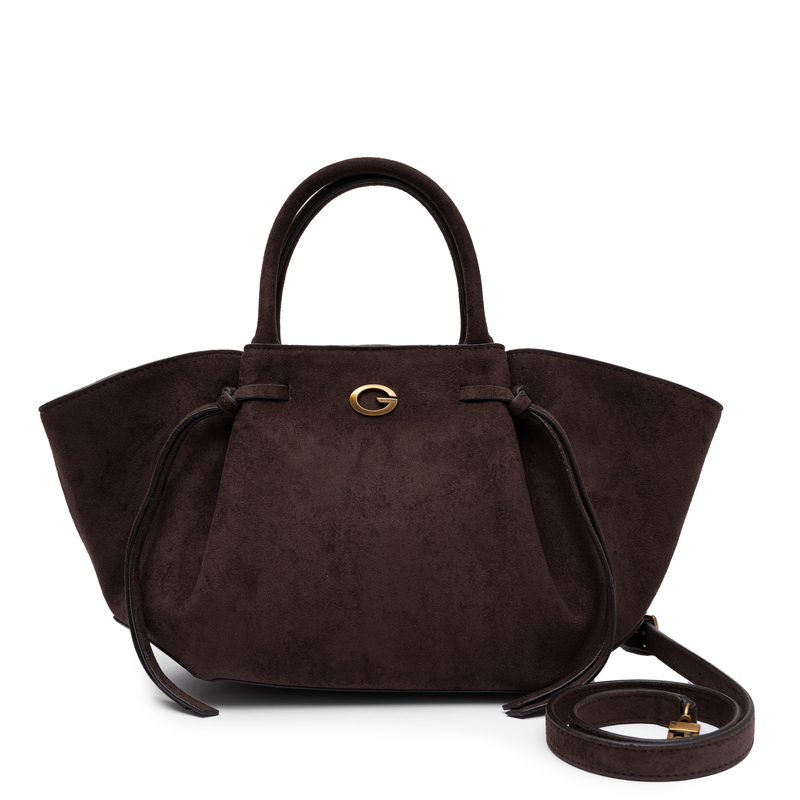 Guess Elegant Faux Suede Women's Shoulder Bag Spacious Brown HWSG2237060-ESPRESSO