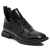 Boccato Leather Croc-Embossed Patent Loafers Slip-On Black 049-1738-64