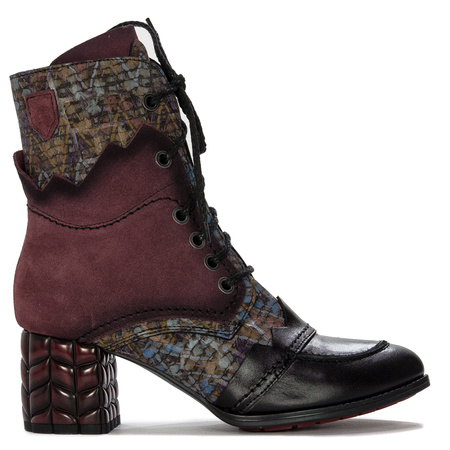 Maciejka 06140-23/00-7 Lace-up Women's burgundy Leather Boots