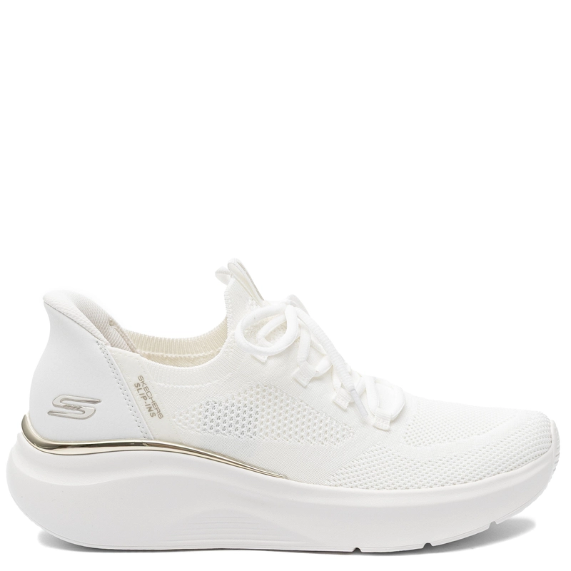 Skechers Bobs Sport Slip-ins Sneakersy na Platformie Białe 117617-WHT