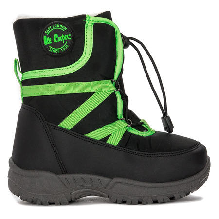 Lee Cooper Śniegowce botki dziecięce chłopięce Black czarne