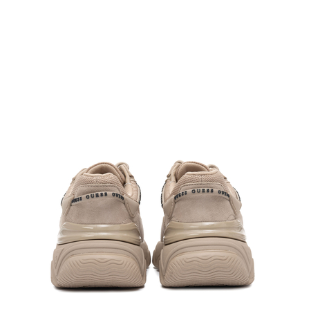 Guess Micola Sneakersy na Platformie Damskie Sznurowane Beżowe FL7MICLEA12