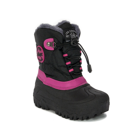 Lee Cooper Śniegowce buty zimowe dziecięce Black/Fuchsia