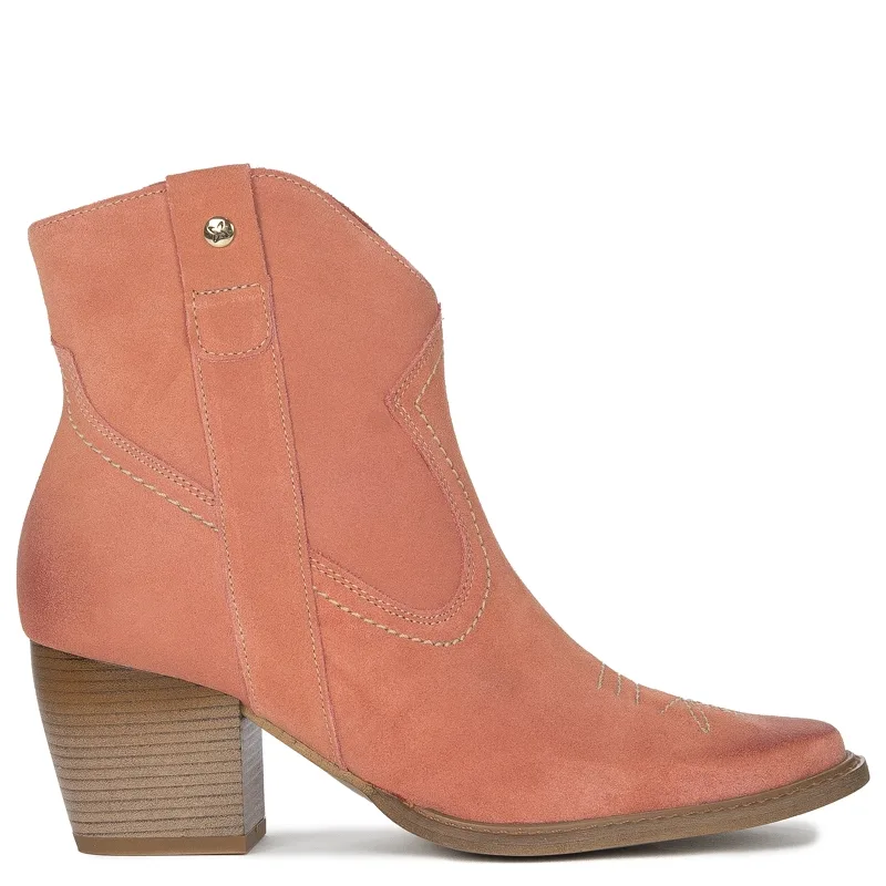 Maciejka pink velor women's boots