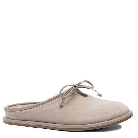 Maciejka Leather Suede House Slippers Closed Toe Flat Sole Beige K7514-22/00-1