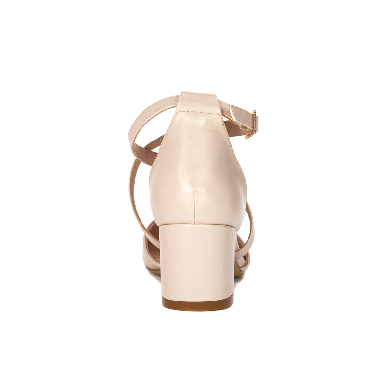 Sergio Leone women's Beige Pearl sandals