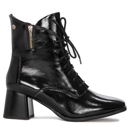 Maciejka Black Women's Lace-Up Boots