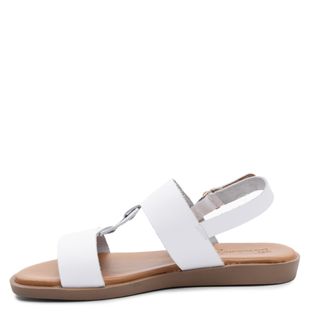 Maciejka Leather Velcro Sandals White E7403-11/00-0