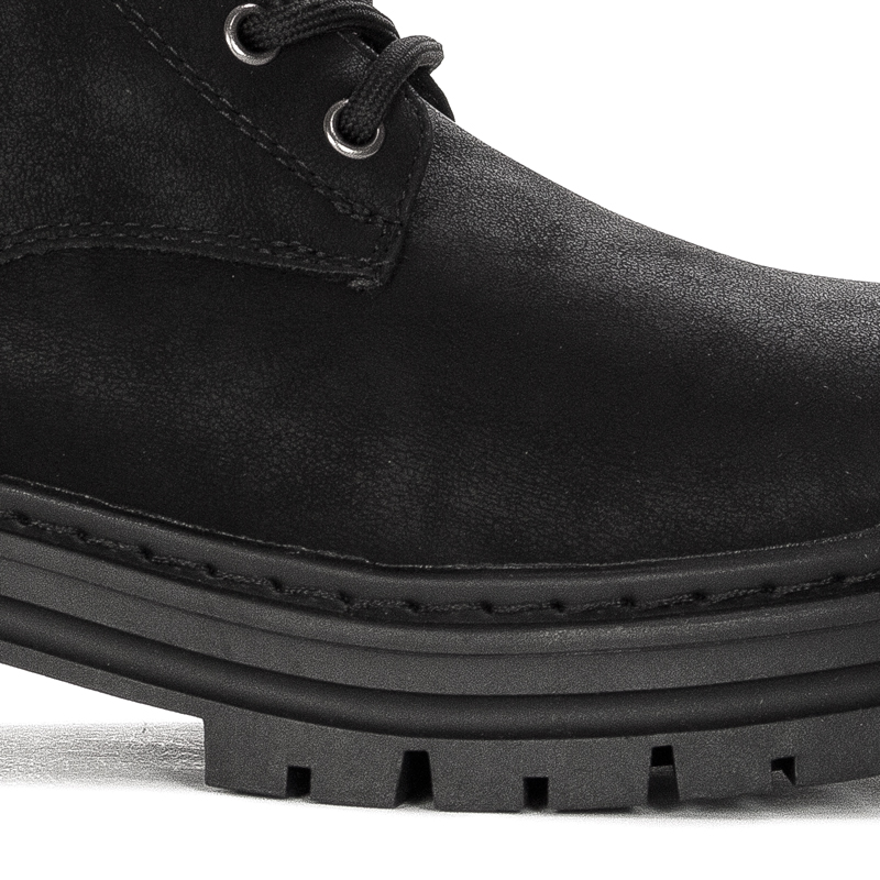 Sergio Leone Botki ocieplane Czarny Nubuck