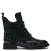 Artiker Lace-Up Ankle Boots Flat Sole Green 57C0194