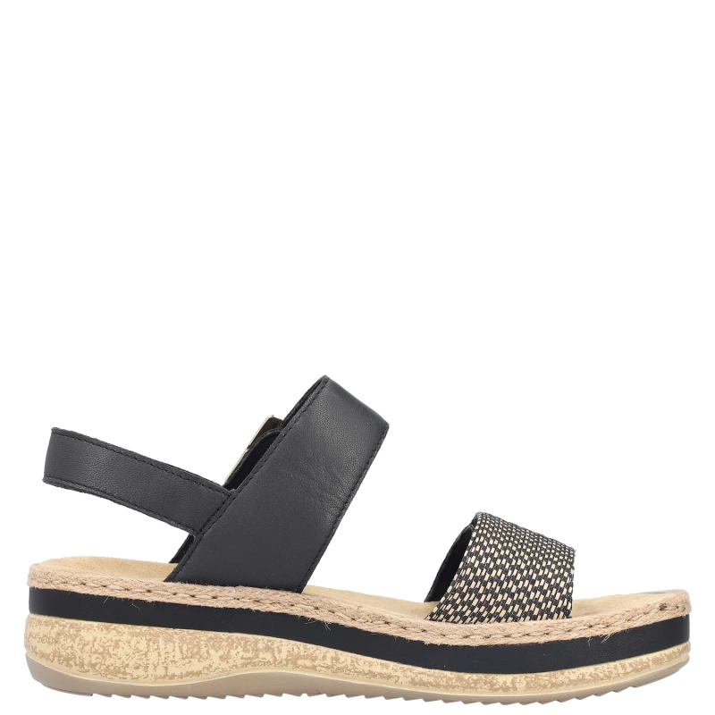 Rieker Women's Black Sandals