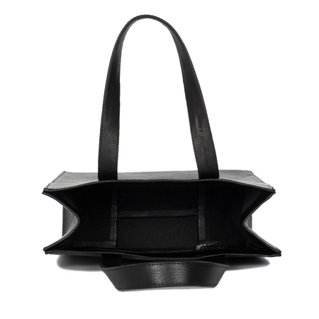 OPRA Women's leather Open Black handbag