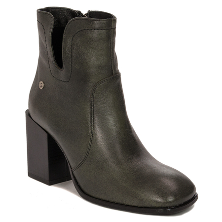 Maciejka Green Leather Women's Boots