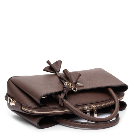 Guess Zadra Torebka Klasyczna Kuferek Brązowa HWZG2227050-BROWN