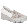 Maciejka 5814A-13/00-1 White&Silver Leather Low Shoes