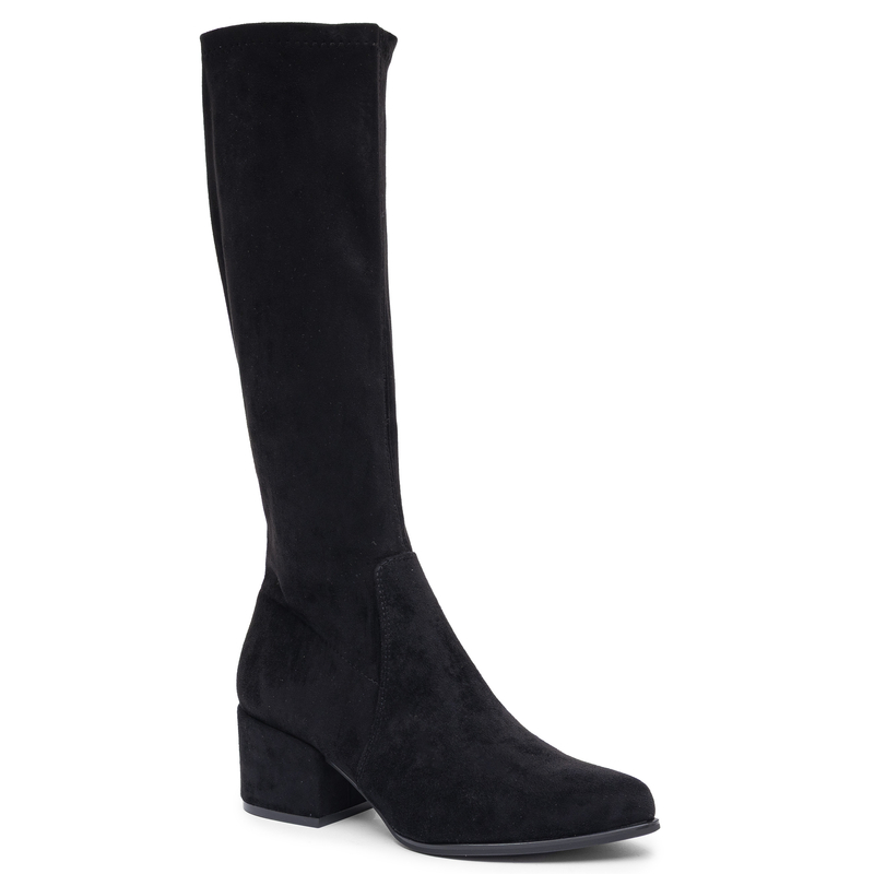 Sergio Leone Women's Textile High Heel Boots Black KZ-212-BLACK